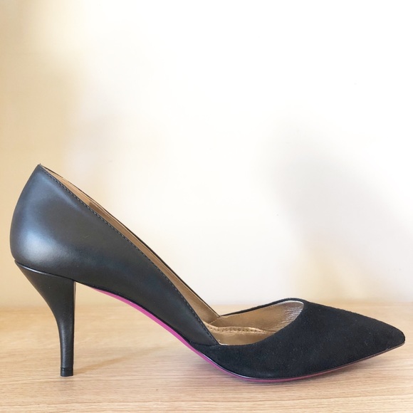Black leather and suede Lanvin pumps - Picture 1 of 4
